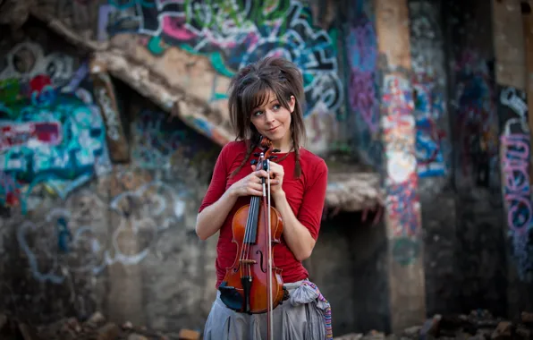 Picture violin, beauty, violin, Lindsey Stirling, Lindsey Stirling, violinist