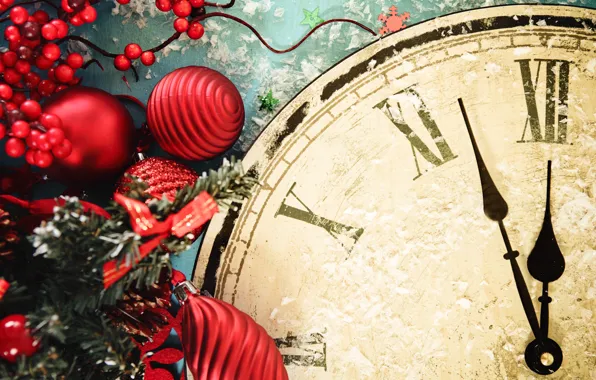 Picture decoration, watch, New Year, Christmas, Christmas, New Year, decoration, Merry