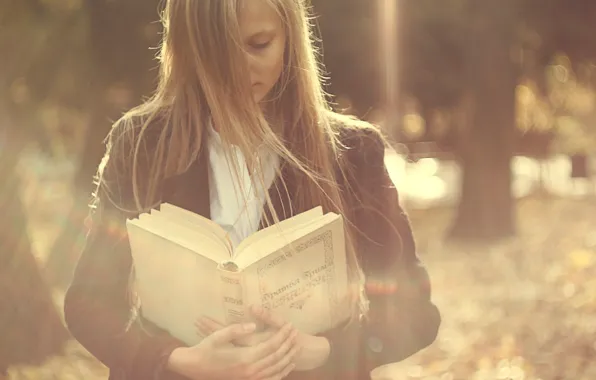 Picture girl, background, book