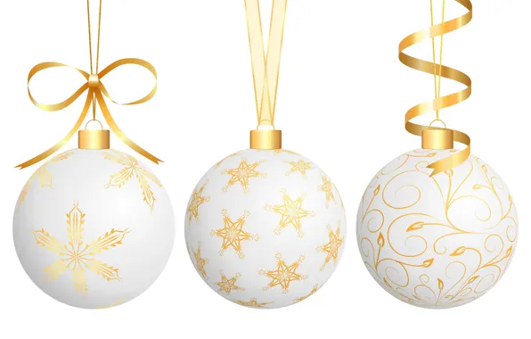 Picture tape, white background, year, new, Christmas balls