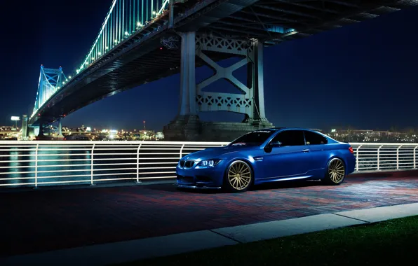 Picture BMW, blue, E92, other, Vossen Wheels