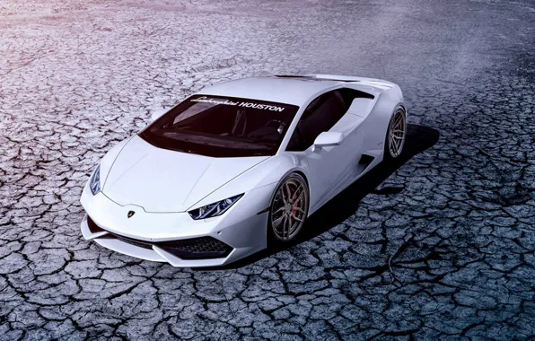 Picture Lamborghini, Front, White, Houston, Supercar, ADV.1, Huracan, LP640-4