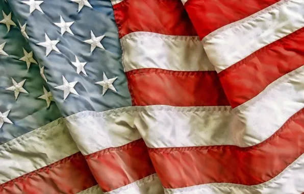 Picture USA, flag, patriotism, worn fabric