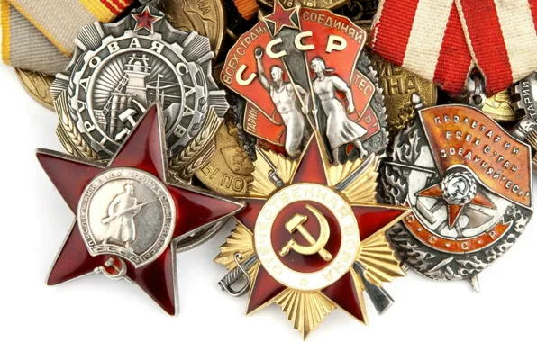 Picture Red, Star, USSR, Memory, Patriotic war, History, Labour Glory, Proletarians of all countries unite, Medals, …