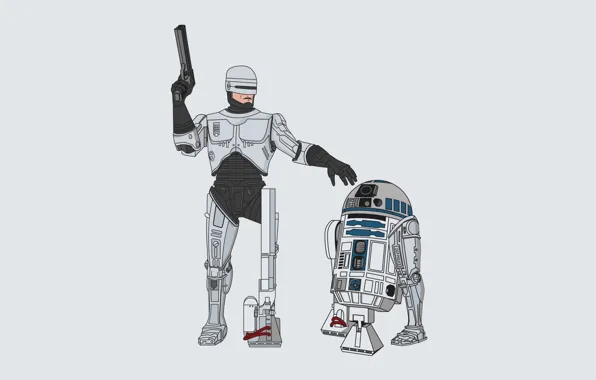 Picture background, Star Wars, Star Wars, cyborg, and, droid, Robocop, R2-D2, Ar-Two-Dee-Two, Robocop, R2-D2, Artwo-Deetwo, RoboCop, …