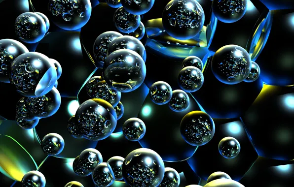 Picture bubbles, reflection, texture