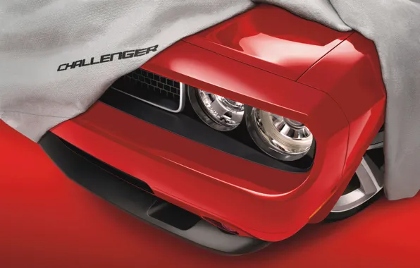 Picture red, canvas, dodge challenger