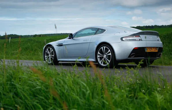 Picture grass, green, Aston Martin, Vantage, car, V12
