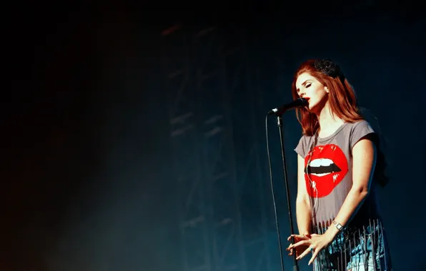 Picture t-shirt, lips, concert, singer, beautiful, Lana Del Rey, Lana Del Rey