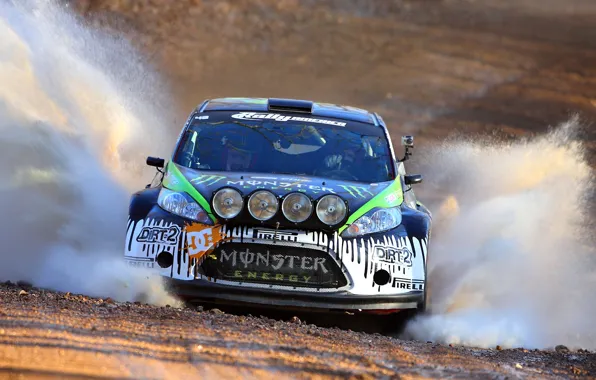 Picture Ford, Auto, Sport, Ford, Squirt, Lights, WRC, Ken Block, Rally, Rally, Fiesta, The front
