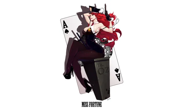 Picture art, league of legends, LoL, miss fortune, skin, officer