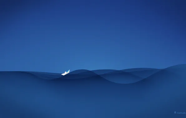 Picture sea, wave, blue, boat