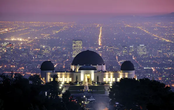 Picture city, the city, USA, Los Angeles, California, Griffith Observatory