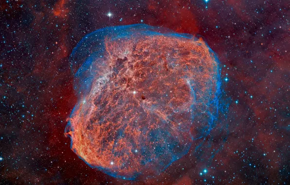 Picture stars, the explosion, nebula, NGC 6888, The Crescent Nebula