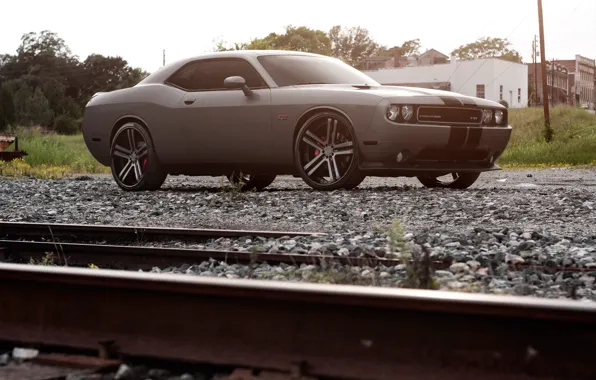 Picture Auto, Tuning, Machine, Dodge, Challenger, Rails, Crushed stone