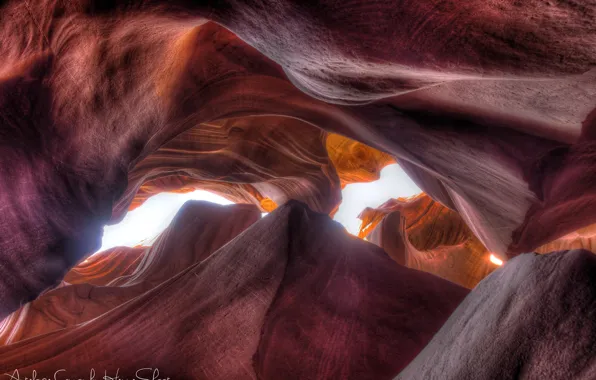 Picture light, rocks, texture, USA, Arizona, Antelope canyon