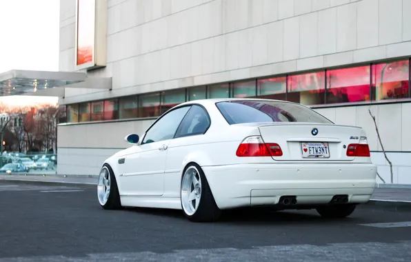 Picture tuning, BMW, White, drives, White, E46, stance