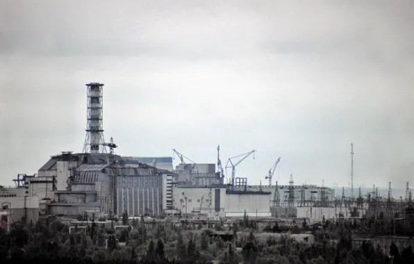 Picture Chernobyl, the sarcophagus, the reactor