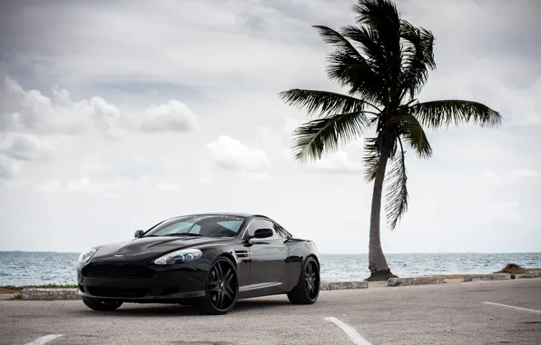 Picture Aston Martin, wheels, DB9, black, Forgiato