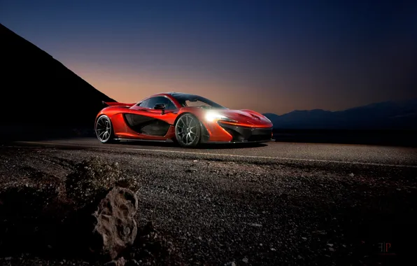 Picture McLaren, Orange, Front, Death, Sand, Supercar, Valley, Hypercar, Exotic, Volcano