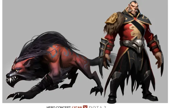 Picture wolf, dota 2, lycanthrope, lycan