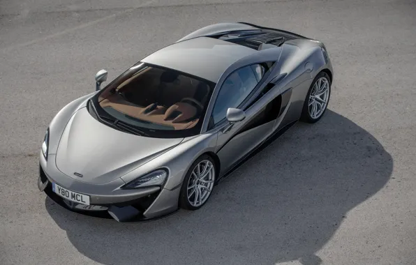 Picture asphalt, grey, McLaren, the view from the top, 570S