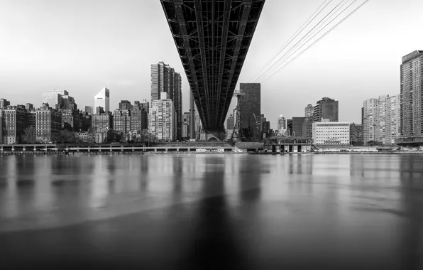 Picture bridge, New York, megapolis, New York, Island, Queensboro Bridge, Roosevelt