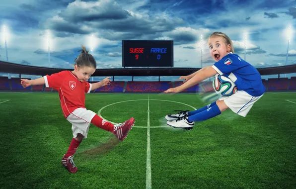 Picture football, girls, the ball, humor