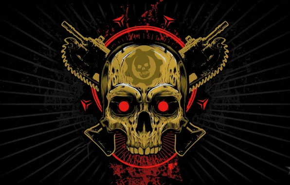 Picture Look, Skull, Emblem, Gears of War, Saw, Weapons, Xbox One, Microsoft Studios, Gears of War …