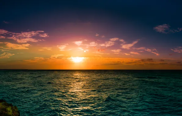 Picture sea, beach, landscape, sunset, the ocean, liberty island, Cuba, varadero, the sunset in Cuba, Varadero, …