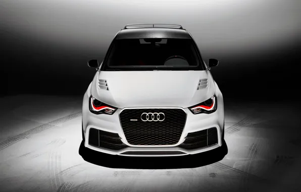 Picture Audi, Auto, Audi, White, Tuning, The hood, quattro, The front