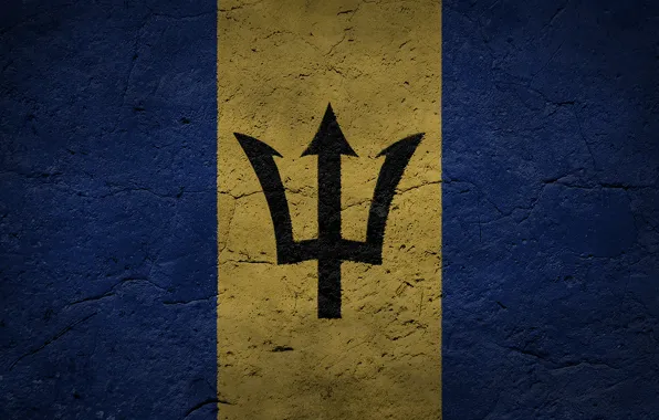 Picture texture, flag, Barbados, Barbados