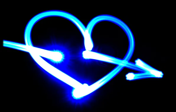 Picture love, creative, mood, heart, color, positive, neon, arrow, love, heart, neon, bokeh, wallpaper., good idea, …