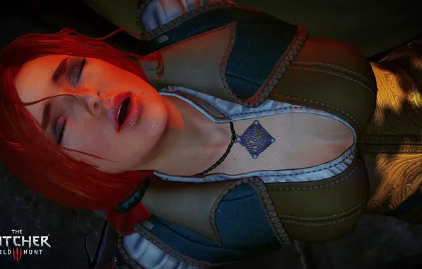 Picture Medallion, Red hair, the witcher 3 wild hunt, Triss