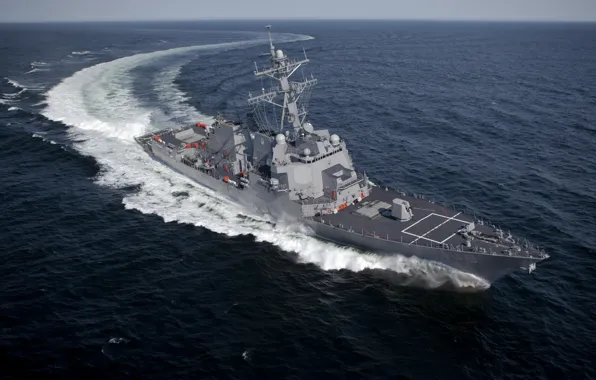 Picture sea, the ocean, speed, squadron, USS Jason Dunham, "Jason Dunham", (DDG-109), maneuvering, destroyer URO