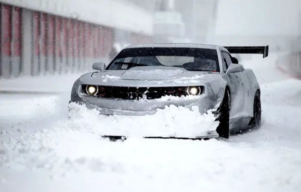 Picture Winter, Chevrolet, Snow, Camaro, Camaro, Beautiful, Car, Car, Winter, Snow, Wallpapers, Wallpaper, ZL1, The front, …