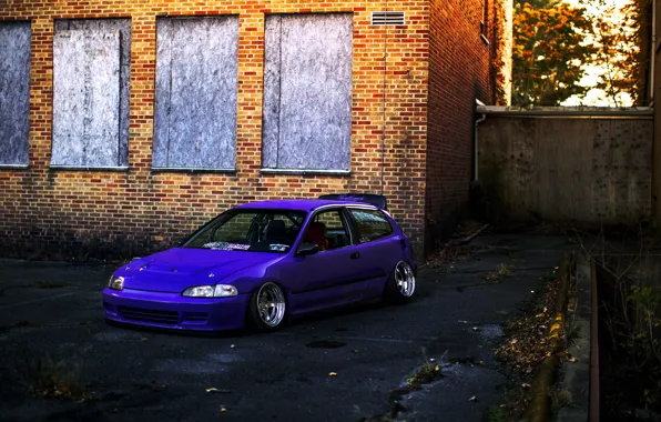 Picture Purple, Honda Civic, civici, stance. Honda