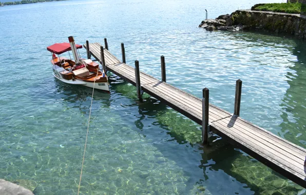 Picture boat, Switzerland, Alps, Lake Geneva, Montreux, Montreux, Леман Lake Geneva