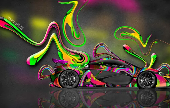Picture McLaren, Machine, Bright, Style, McLaren, Wallpaper, Abstract, Photoshop, Photoshop, Abstract, Wallpapers, Side, 2014, Colorful, el …