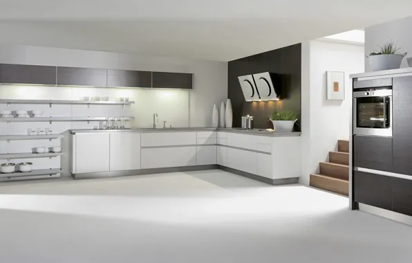 Picture design, style, furniture, kitchen, white, white, design, interior, kitchen, technique., household