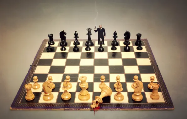 Picture the situation, shot, chess, Board, figure