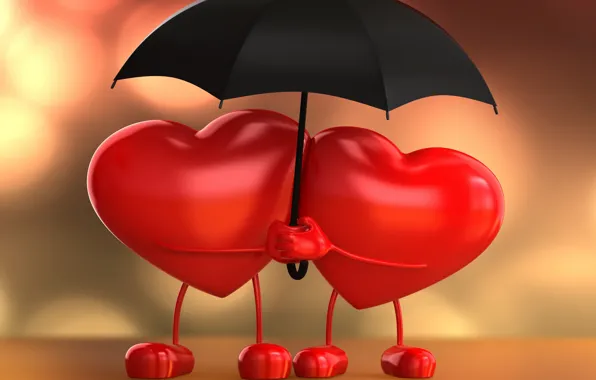 Picture love, heart, umbrella, love, lovers, heart, umbrella