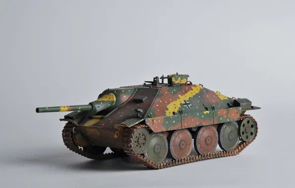 Picture toy, installation, self-propelled, artillery, model, easy, German, Hetzer, "Hettser, Jagdpanzer 38