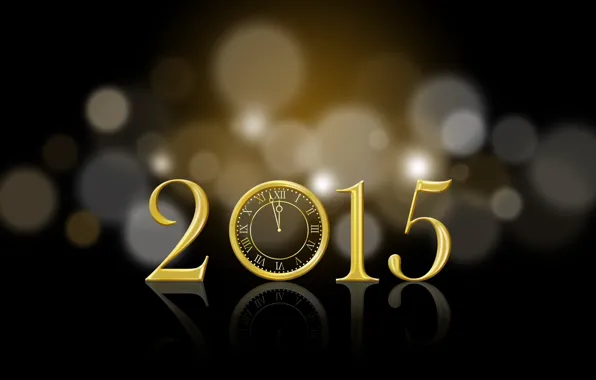 Picture watch, new year, bokeh, 2015