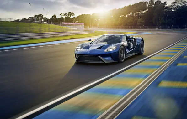 Picture the sun, light, track, Ford, supercar, car, Ford