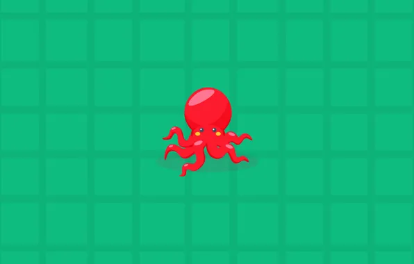 Picture sea, minimalism, cell, octopus
