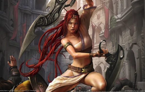 Picture girl, the city, warrior, Heavenly Sword