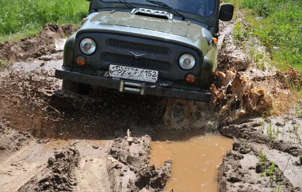 Picture UAZ, clay, OFF ROAD