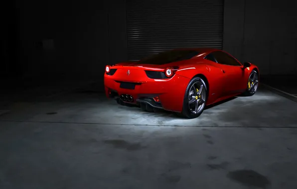 Picture red, reflection, red, ferrari, Ferrari, 458 italia, back, Beaton