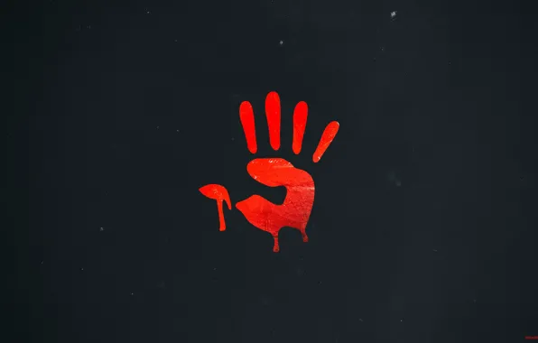 Picture style, hand, red, firm, imprint, bloody, mouse, red, a4tech